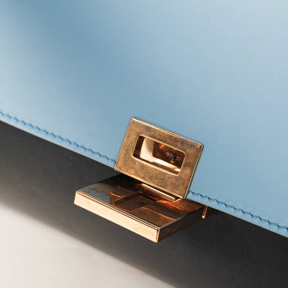 Celine Trapeze Smooth Calfskin Tri-Colour Blue Leather Bag - Picture 12 of 15